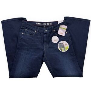 Dickies Women’s Dark Blue Straight-Leg Stretch Jeans 10 Short